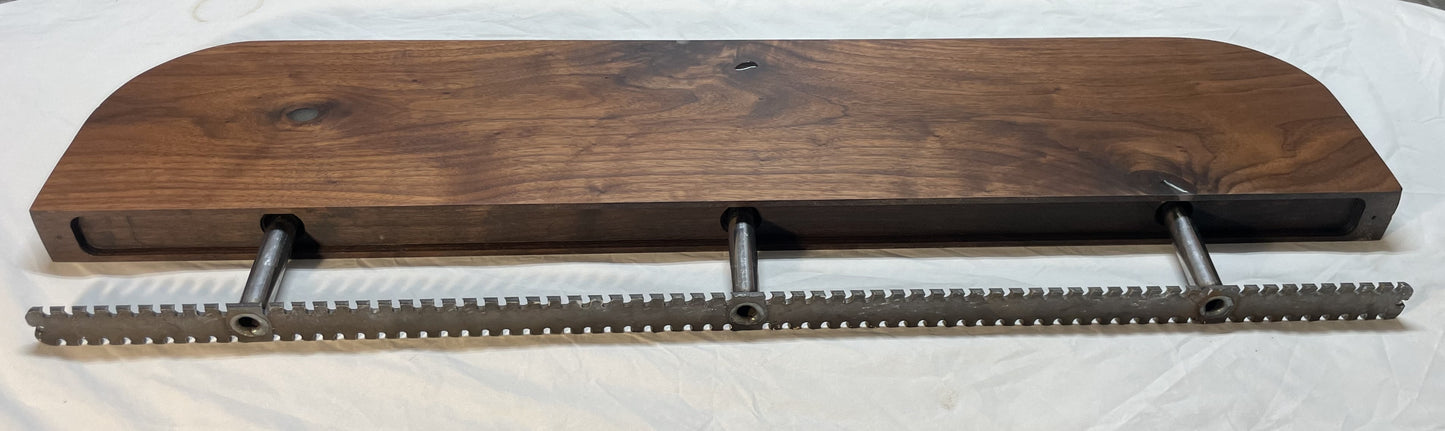 Walnut Floating Shelf with Rounded Corners