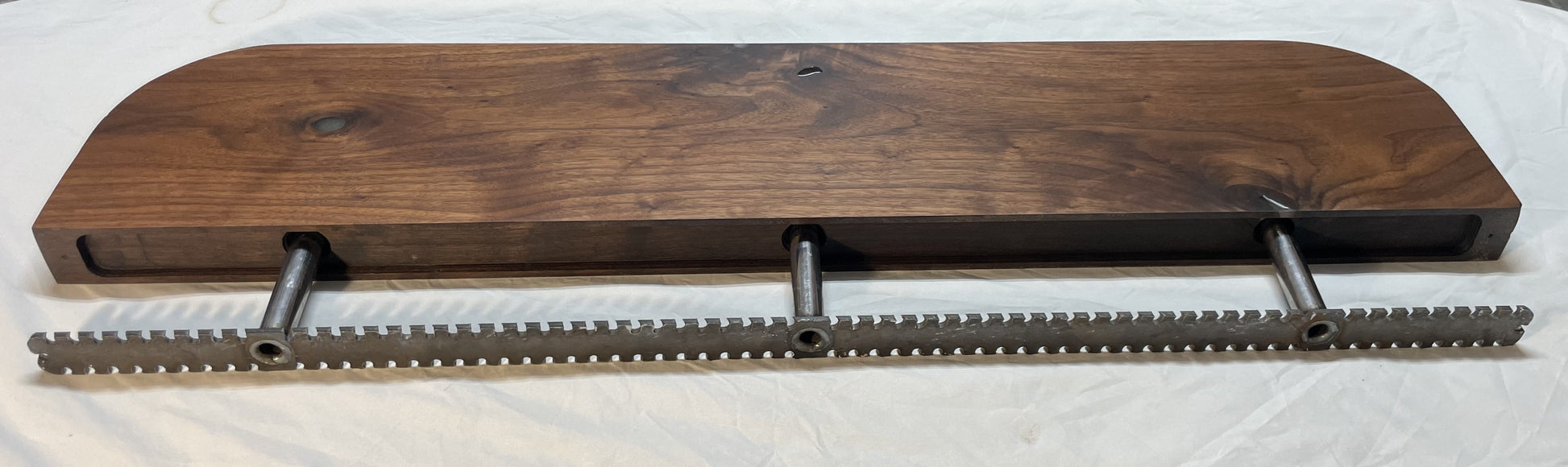 Walnut Floating Shelf with Rounded Corners