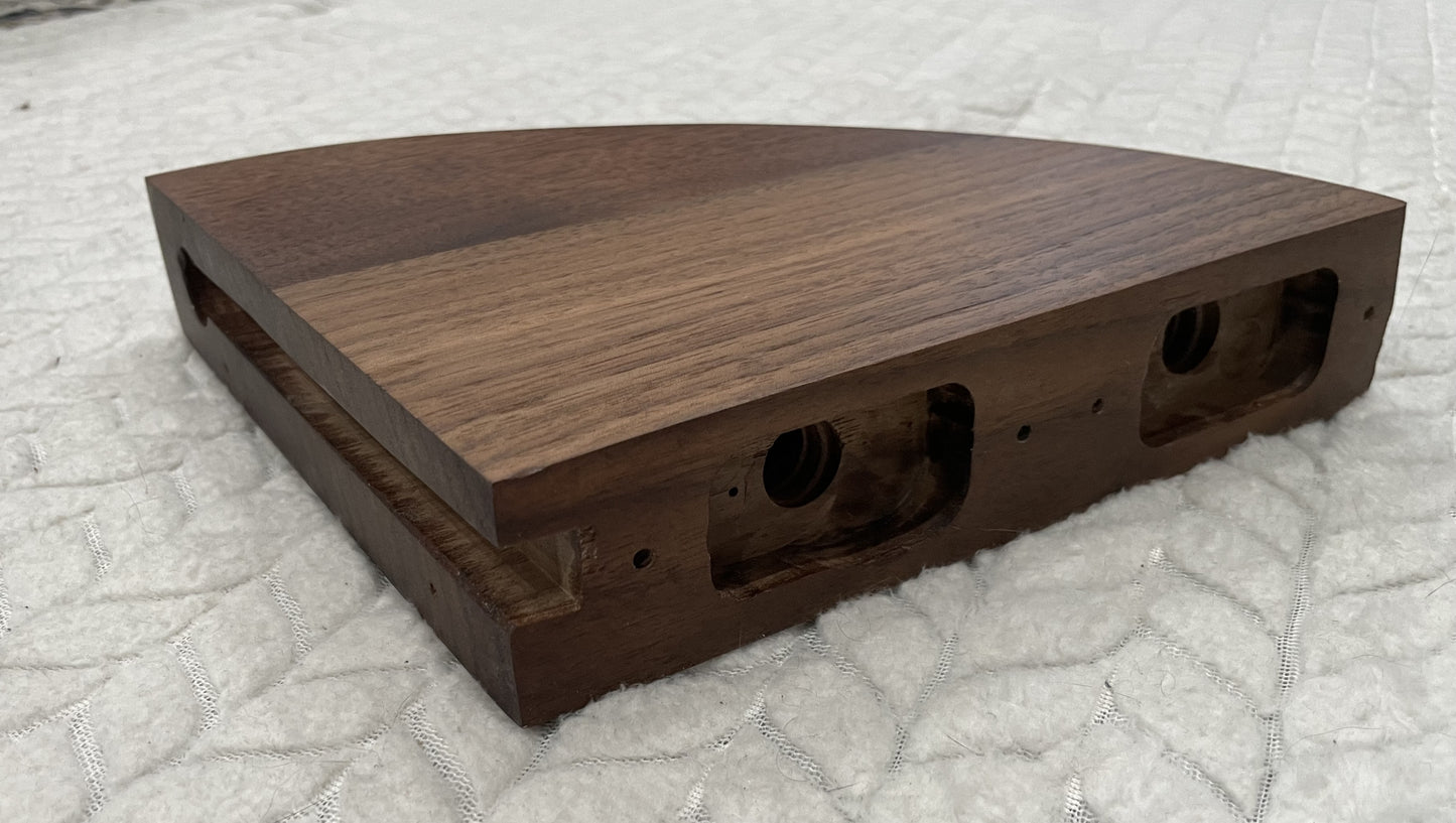 Thick Walnut Floating Corner Shelf