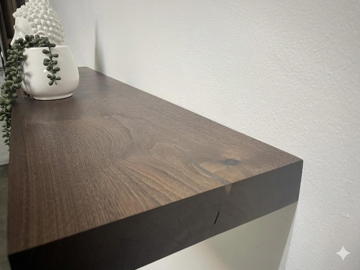 Handmade Walnut Floating Shelf