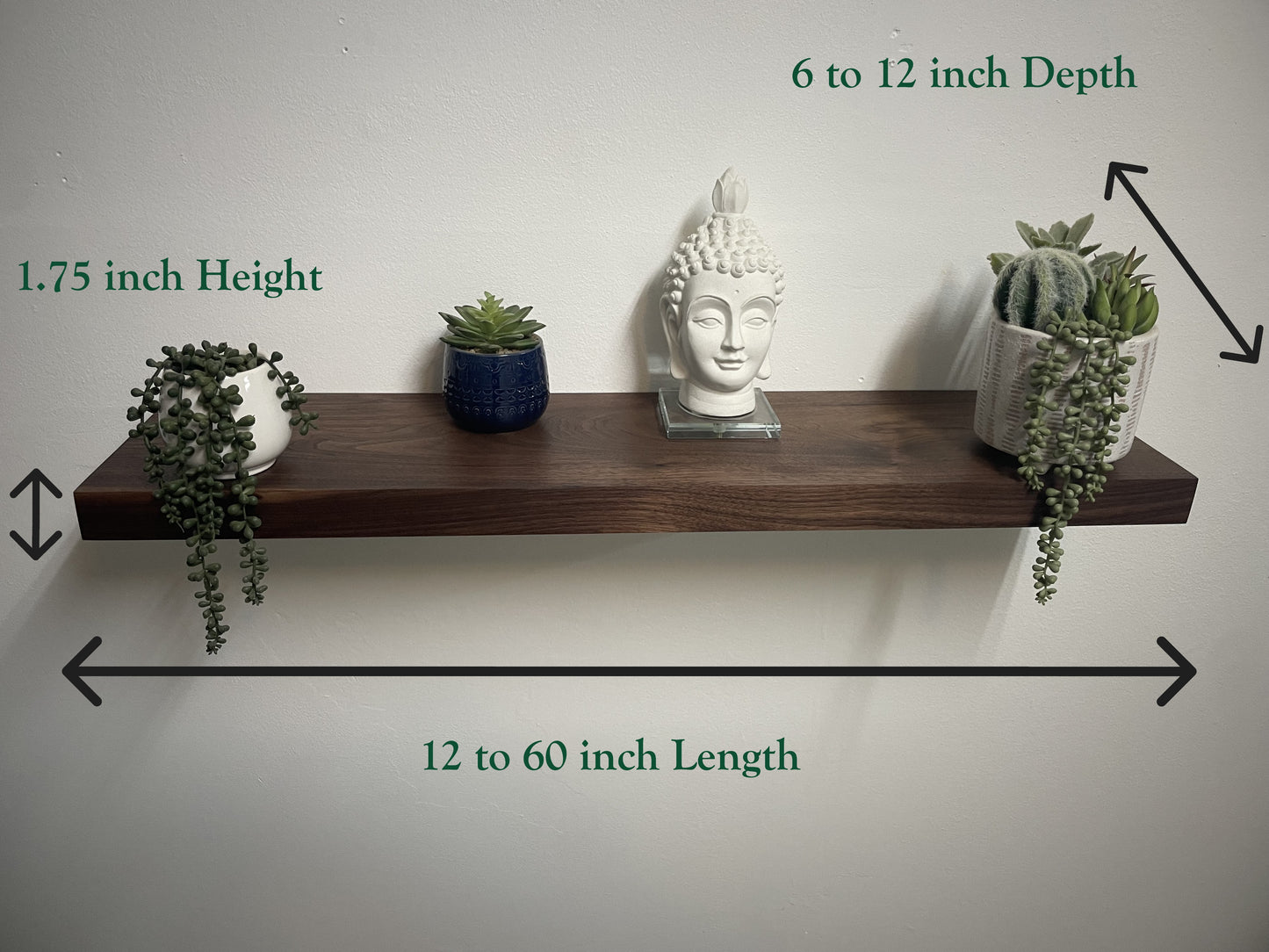 Handmade Walnut Floating Shelf
