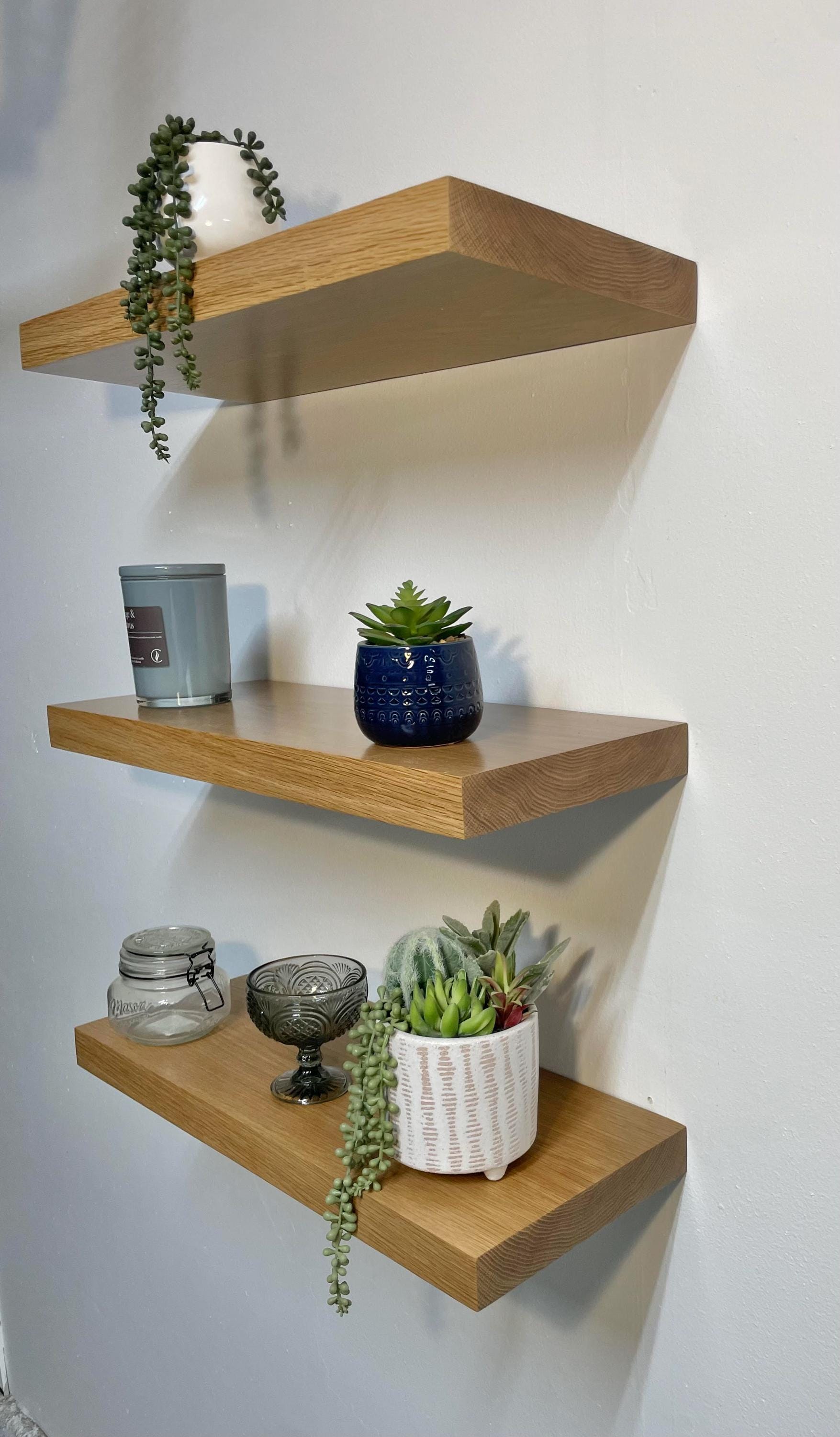 Solid White Oak Floating Shelf