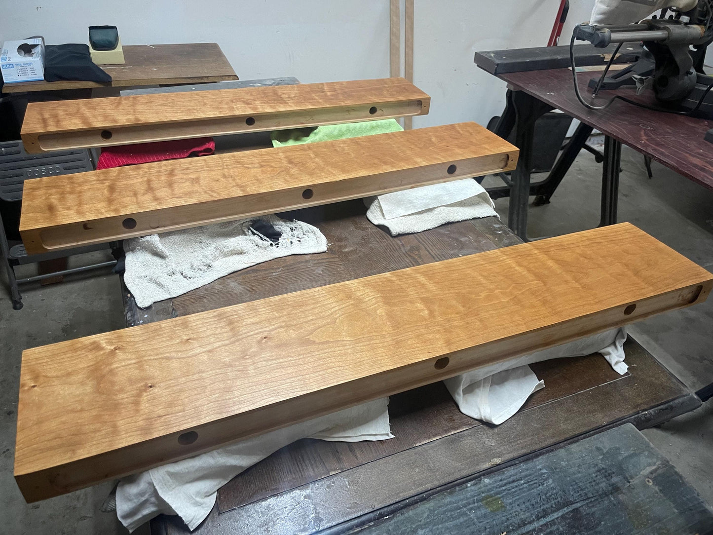 Solid Cherry Floating Shelf