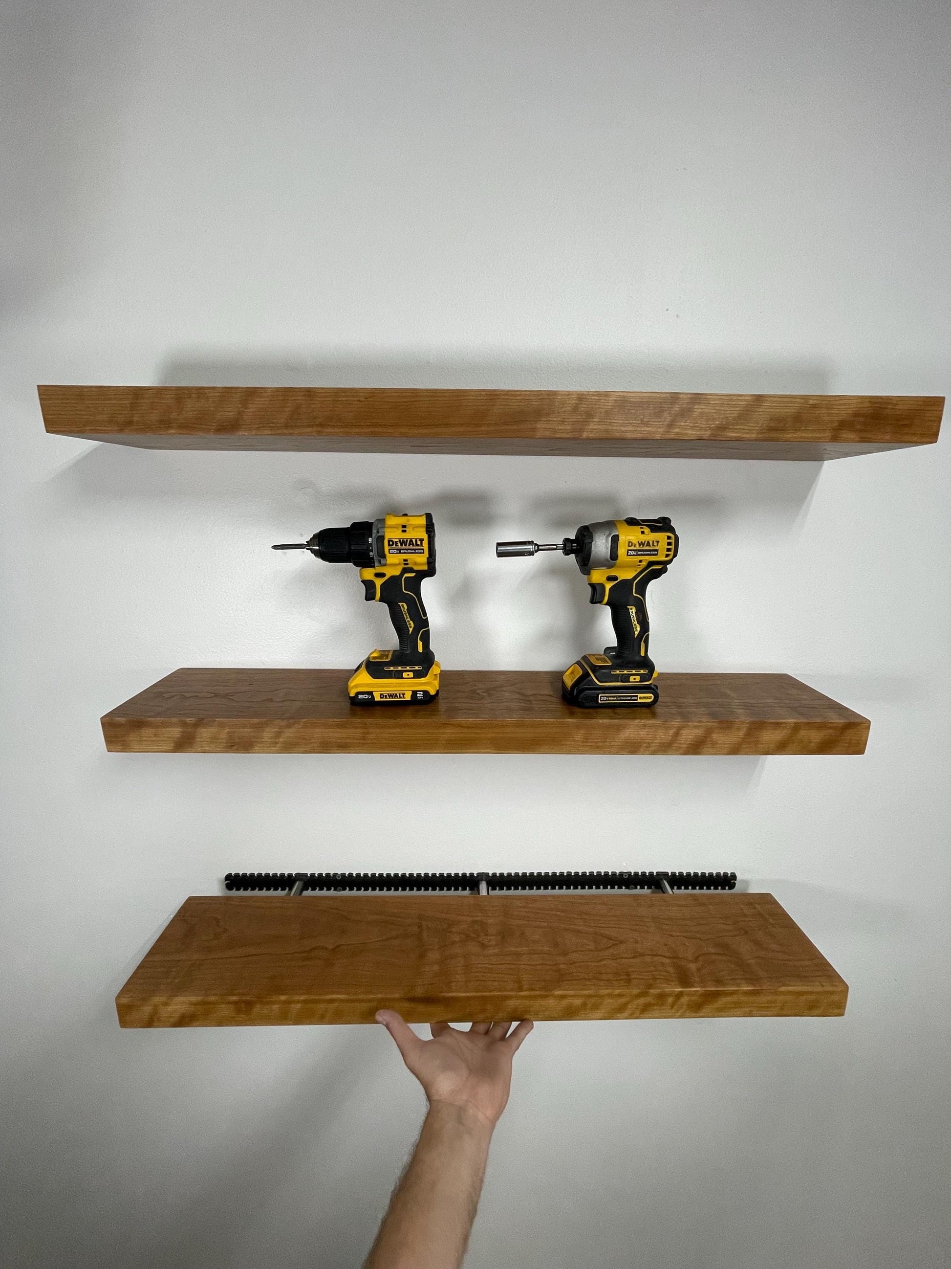 Solid Cherry Floating Shelf