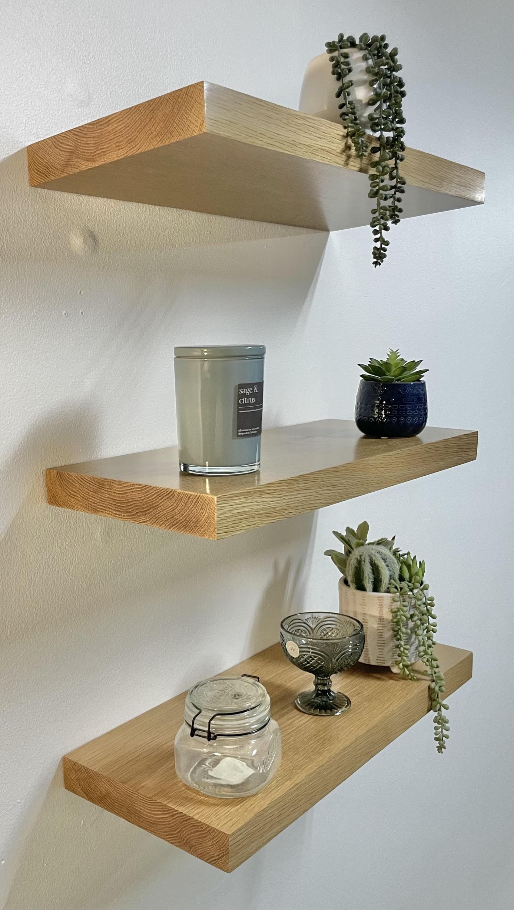 Solid White Oak Floating Shelf
