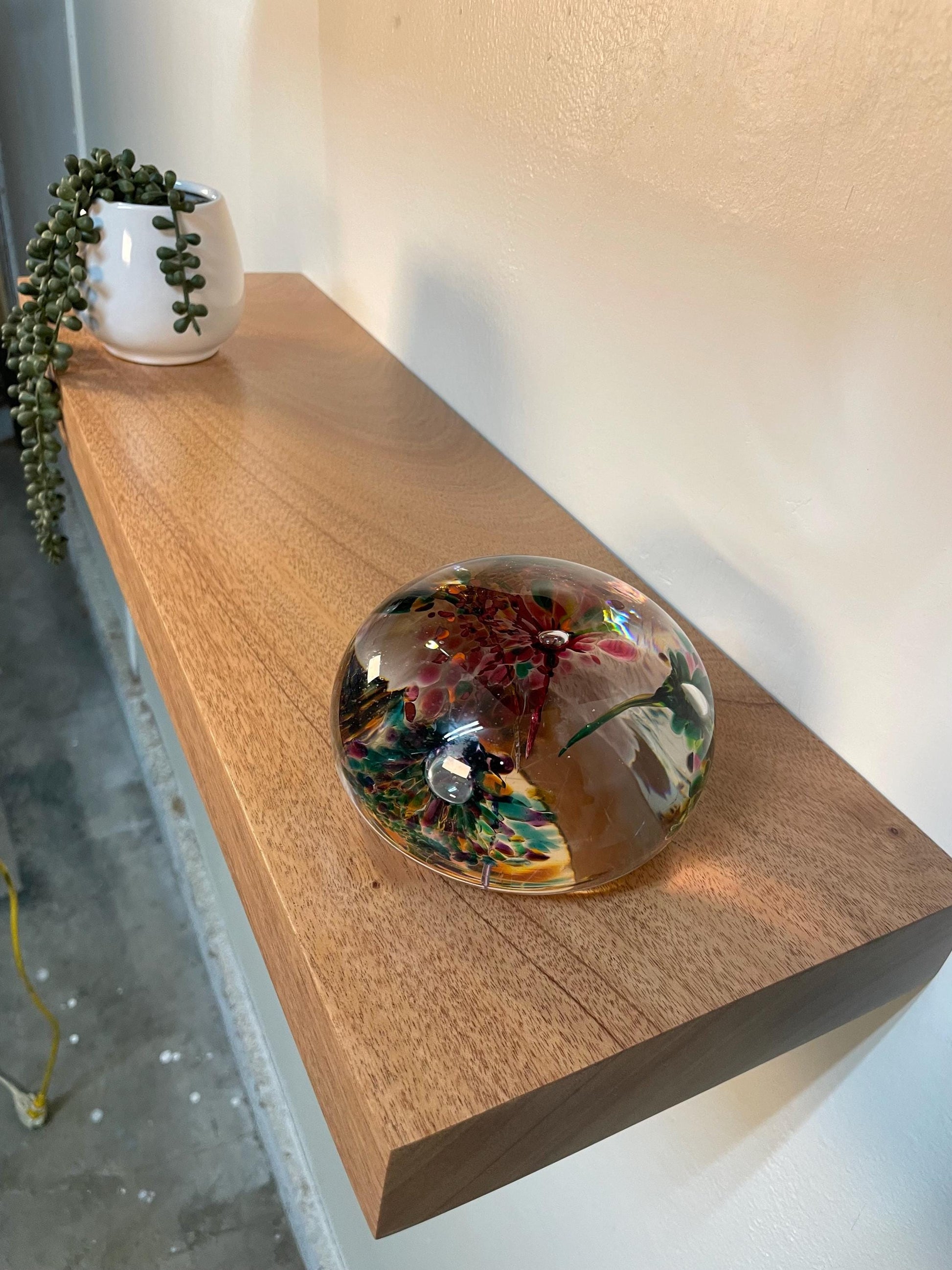 Thick Mahogany Floating Shelf 