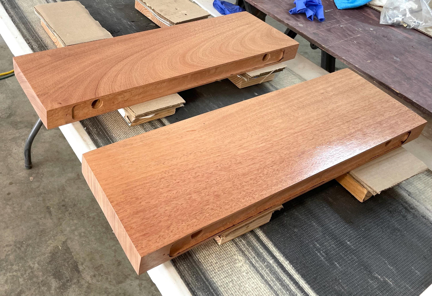 Thick Mahogany Floating Shelf 