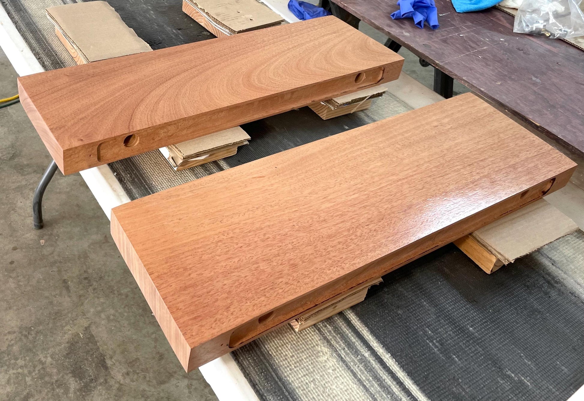 Thick Mahogany Floating Shelf 