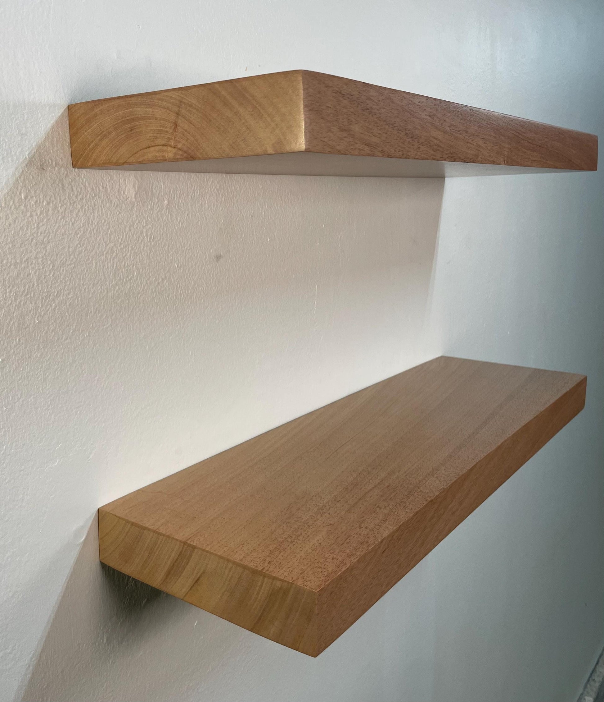 Thick Mahogany Floating Shelf 