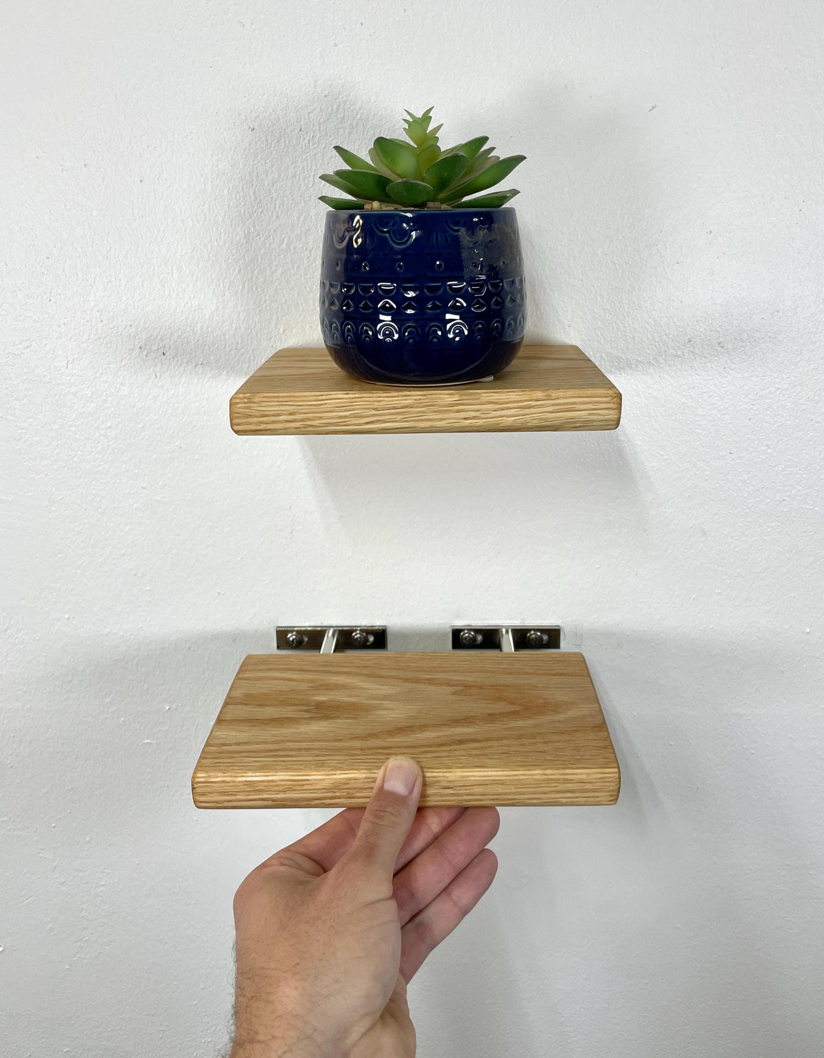 Oak Floating Shelf | Small to Medium | Miniature Shelves | Wood Wall Decor